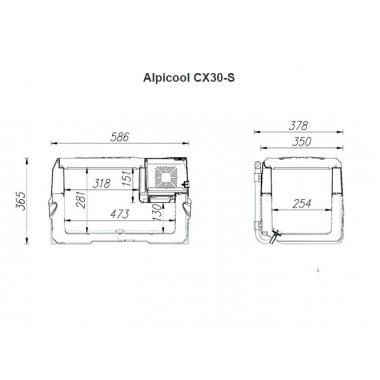 Автохолодильник компрессорный Alpicool CX30-S